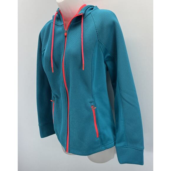 Swiss Tech Women's Waffle Knit Tech Fleece Hooded Jacket M - Picture 3 of 6